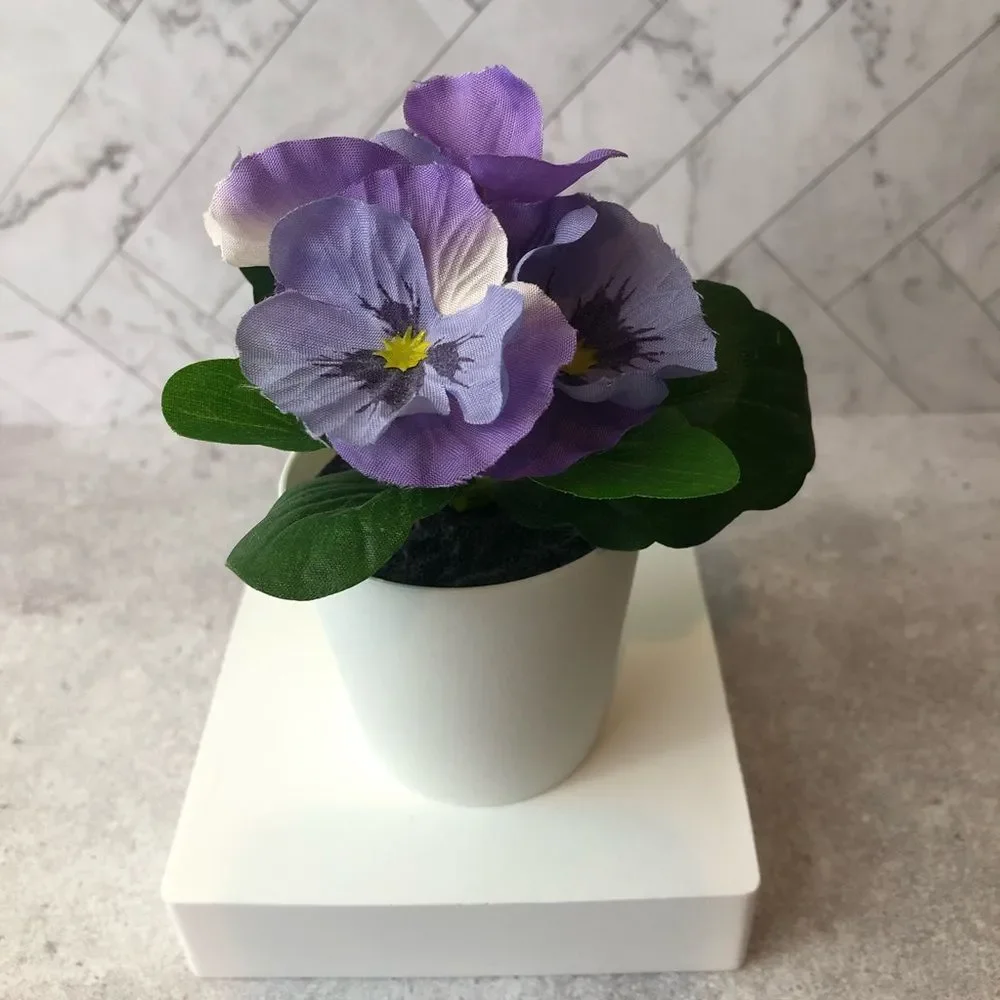 IKEA FEJKA Artificial Potted Plant Set – Pansy Flower Mix (Set of 3)